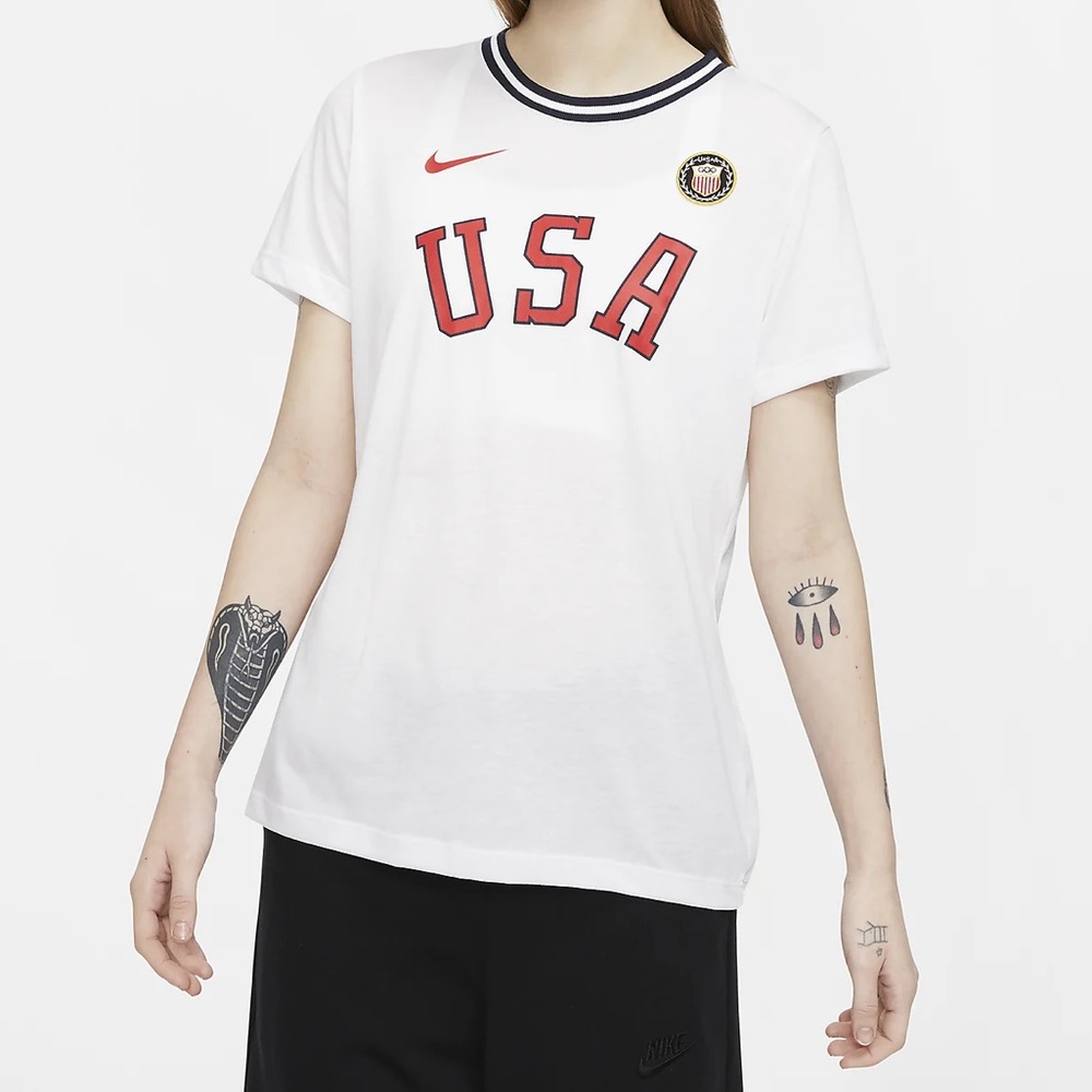 New Nike Sportswear Team USA white t-shirt top